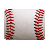 Magnet Flexible Baseball et Softball Couture Rouge (Horizontal)