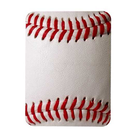 Magnet Flexible Baseball et Softball Couture Rouge (Vertical)