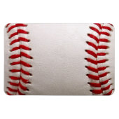 Magnet Flexible Baseball et Softball Couture Rouge (Horizontal)