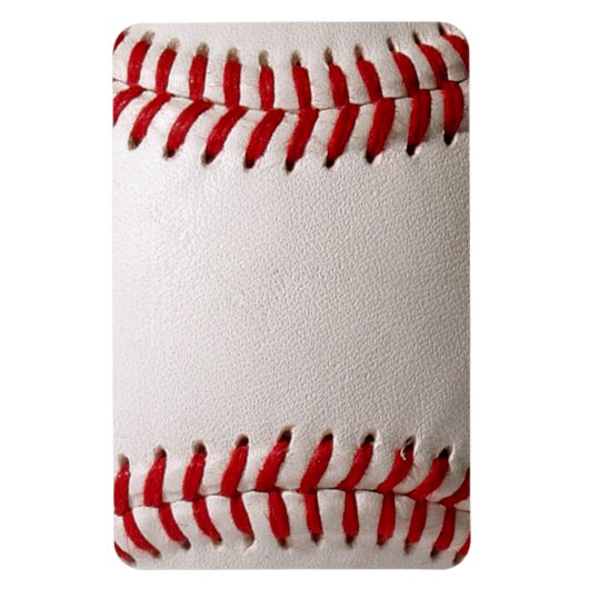 Magnet Flexible Baseball et Softball Couture Rouge (Vertical)