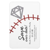 Magnet Flexible Baseball Homerun Diamond Gem Enregistrer La Date (Vertical)