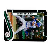 Magnet Flexible Baseball Souvenirs Vert Clair Noir Personnalisé (Horizontal)
