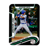 Magnet Flexible Baseball Souvenirs Vert Clair Noir Personnalisé (Vertical)