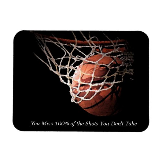 Magnet Flexible Basket-ball de devis motivationnel (Horizontal)
