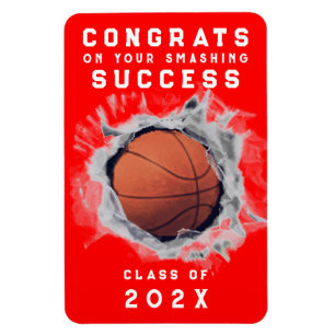 Magnet Flexible Basket-ball Senior Night Red