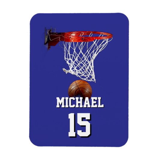 Magnet Flexible Basketball Add Your Name & Number Pop Art (Vertical)