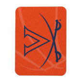 Magnet Flexible Basketball des Cavaliers de Virginie (Vertical)