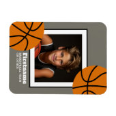 Magnet Flexible Basketball Photo Ajouter votre nom - Peut modifier (Horizontal)