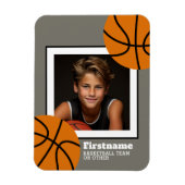 Magnet Flexible Basketball Photo Ajouter votre nom - Peut modifier (Vertical)