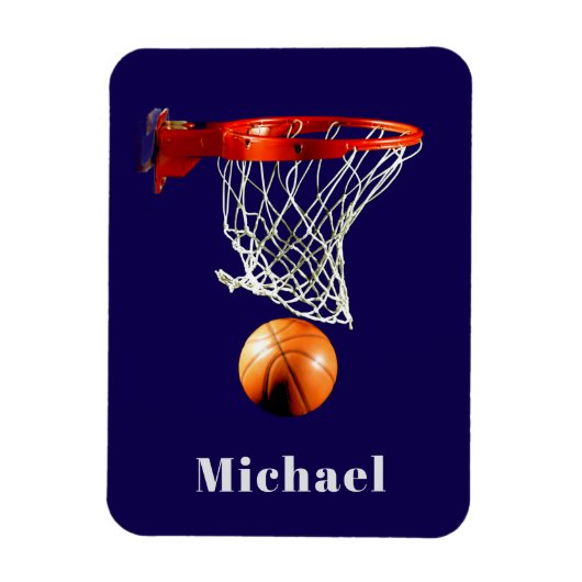 Magnet Flexible Basketball Replace with Your Name (Vertical)