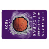 Magnet Flexible Basketball Senior Félicitations (Horizontal)