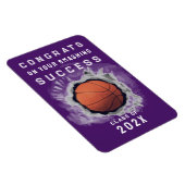 Magnet Flexible Basketball Senior Félicitations (Côté Droit)