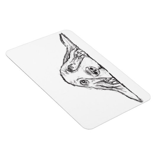 Magnet Flexible basset blanc (Côté Droit)