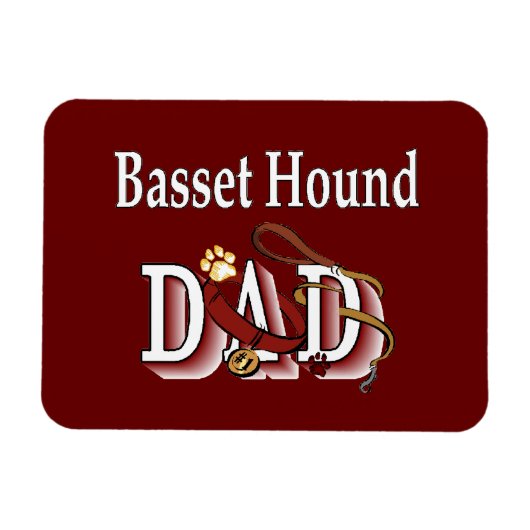 Magnet Flexible Basset Hound Papa (Horizontal)