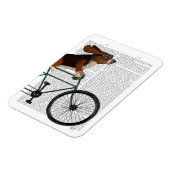 Magnet Flexible Basset Hound sur vélo (Côté Gauche)