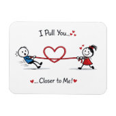 Magnet Flexible Bataille d'amour de bonhomme bâton (Horizontal)