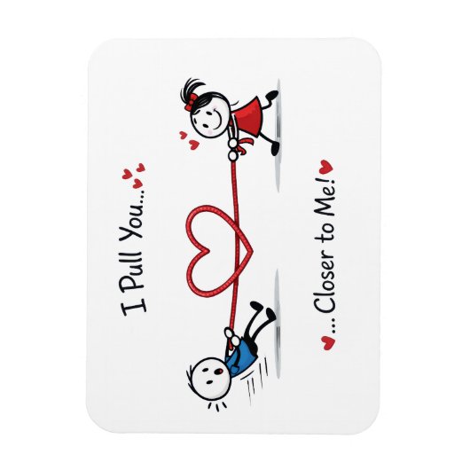 Magnet Flexible Bataille d'amour de bonhomme bâton (Vertical)