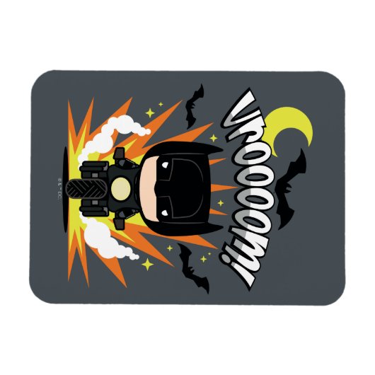 Magnet Flexible Batcycle Chibi Batman (Horizontal)
