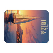 Magnet Flexible Bateau à voile à Ibiza Espagne Voyage (Horizontal)