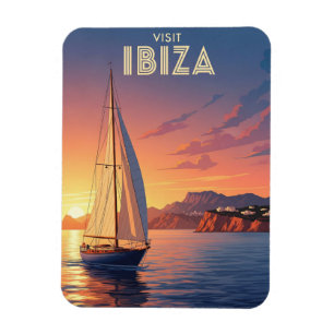 Magnet Flexible Bateau à voile à Ibiza Espagne Voyage