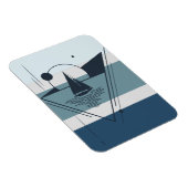 Magnet Flexible Bateau à voile géométrique Art moderne (Côté Droit)