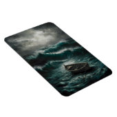Magnet Flexible Bateau abandonné dans Stormy Waters Ocean Art (Côté Droit)