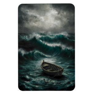 Magnet Flexible Bateau abandonné dans Stormy Waters Ocean Art