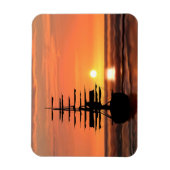 Magnet Flexible Bateau au coucher du soleil aimant (Vertical)