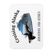 Magnet Flexible Bateau de croisière Alaska Orca Killer Whale (Vertical)