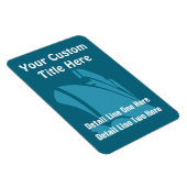 Magnet Flexible Bateau de croisière en blues Verticale Custom (Côté Droit)