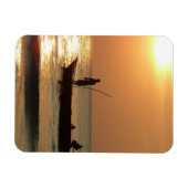 Magnet Flexible Bateau de pêche au coucher du soleil (Horizontal)