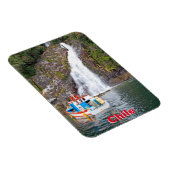 Magnet Flexible Bateau et cascade, Chili (Côté Droit)