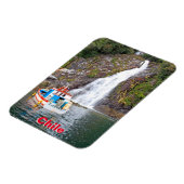 Magnet Flexible Bateau et cascade, Chili (Côté Gauche)