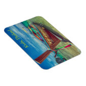 Magnet Flexible Bateau longue queue sur la plage, Krabi, Thaïlande (Côté Droit)