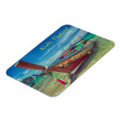 Magnet Flexible Bateau longue queue sur la plage, Krabi, Thaïlande (Côté Gauche)