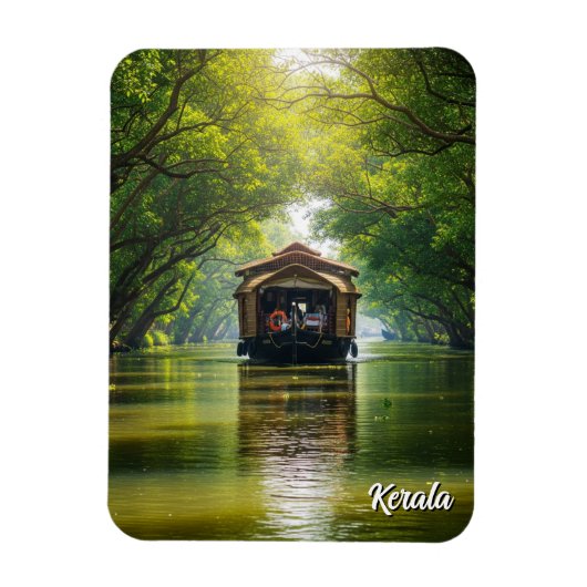 Magnet Flexible Bateau-maison Kerala Inde (Vertical)