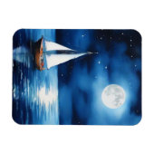 Magnet Flexible Bateau sous Pleine lune (Horizontal)