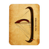 Magnet Flexible Bateau viking à voile rouge (Vertical)