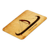 Magnet Flexible Bateau viking à voile rouge (Côté Gauche)