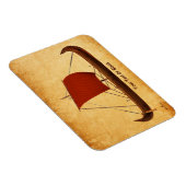 Magnet Flexible Bateau viking à voile rouge II (Côté Droit)