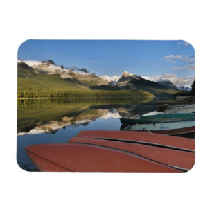 Magnet Flexible Bateaux garés sur le rivage du lac Maligne,