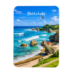 Magnet Flexible Bathsheba, Barbade - Côte de plage tropicale arron