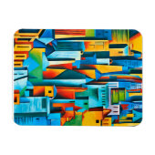 Magnet Flexible Bâtiments Cityscape Abstraits Gratte-ciel Art (Horizontal)