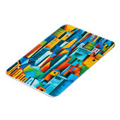 Magnet Flexible Bâtiments Cityscape Abstraits Gratte-ciel Art (Côté Gauche)