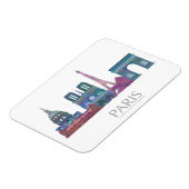 Magnet Flexible Bâtiments couleur Paris Skyline (Côté Gauche)