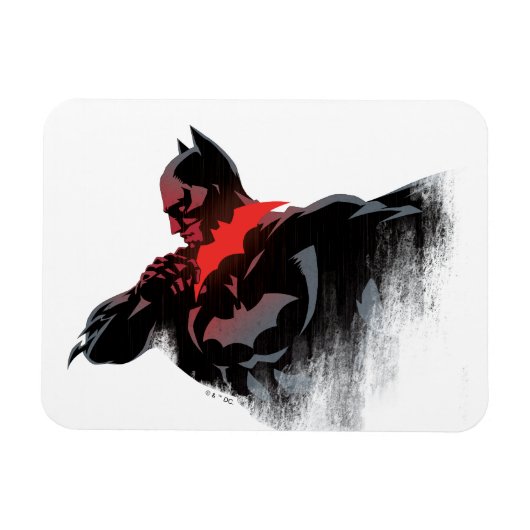 Magnet Flexible Batman Batarang cramoisi (Horizontal)