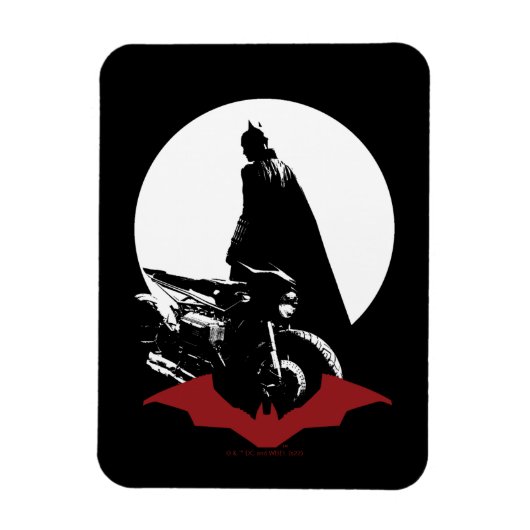 Magnet Flexible Batman Motorcycle Silhouette (Vertical)