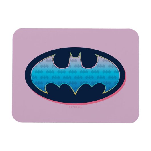 Magnet Flexible Batman | Pink & Blue Symbol (Horizontal)