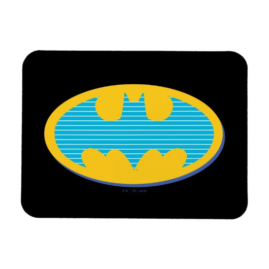 Magnet Flexible Batman | Symbole Cyan Stripes (Horizontal)