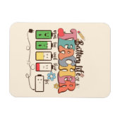 Magnet Flexible Batterie vie d'un enseignant - Éducateur relatif (Horizontal)